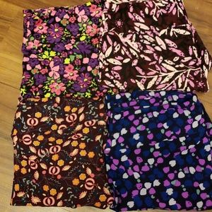 4 pairs Lularoe Tall & Curvy (TC) Leggings